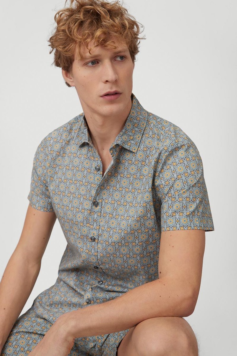 Taghazout Shortsleeve Shirt 1a1312 6900 Green Aop