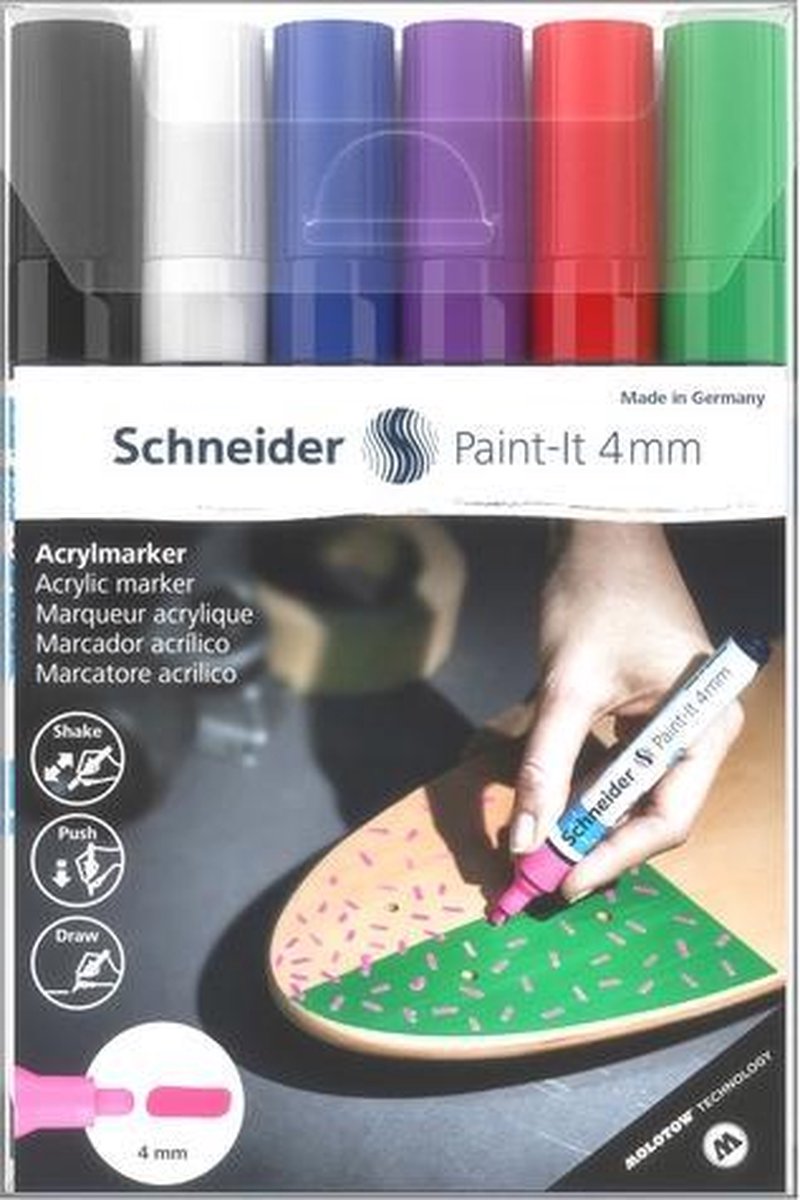 Acryl Marker Schneider Paint-it 320 4mm etui 6st. S-120295