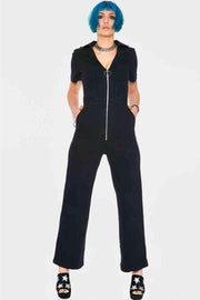 Jawbreaker Jumpsuit -M- No Heart Denim Zwart