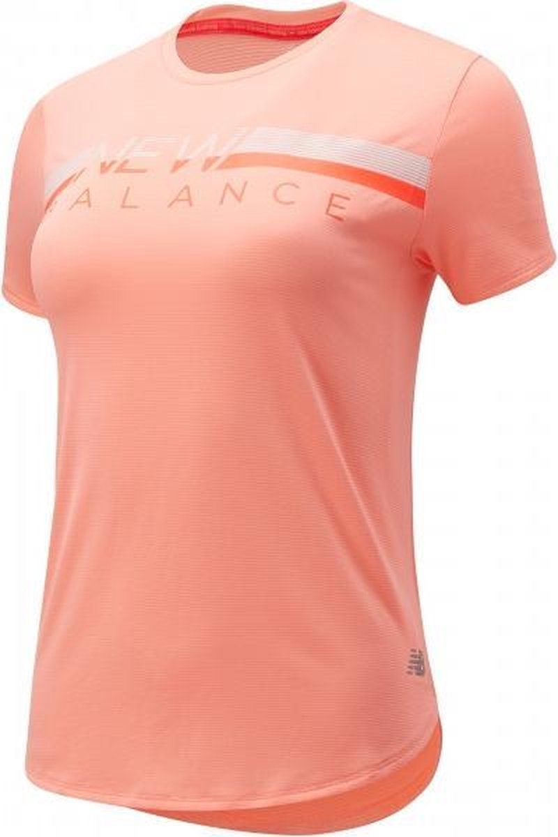 New Balance Accelerate Shirt Dames - roze - maat L
