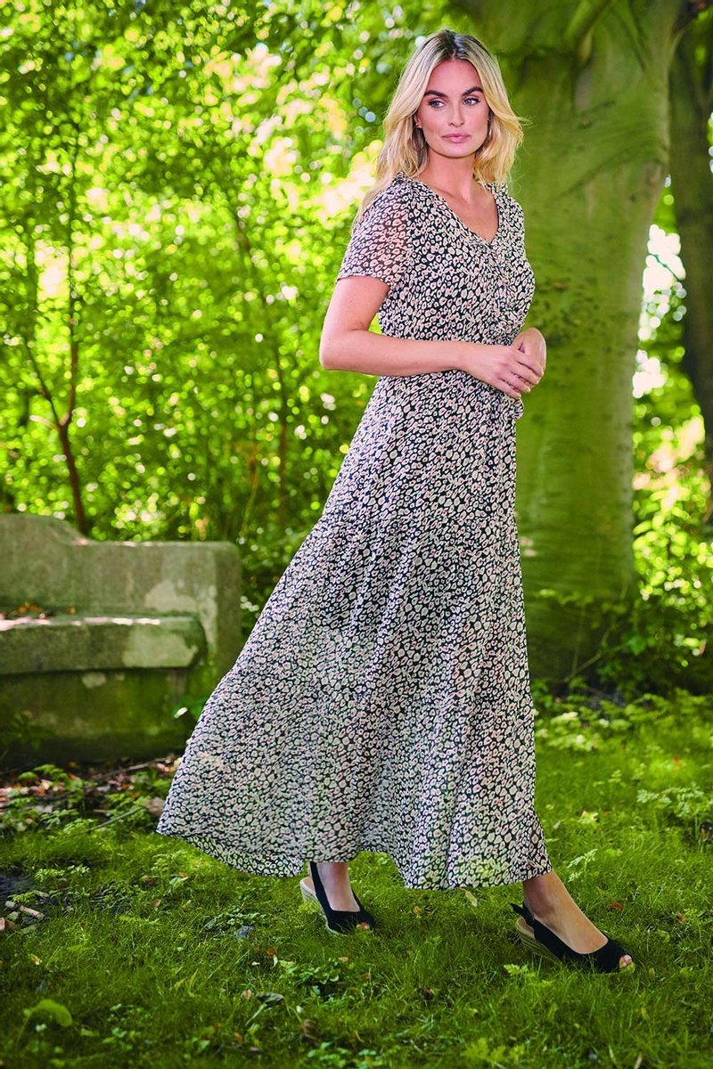 Smashed Lemon Jurk Maxi Flowerly S