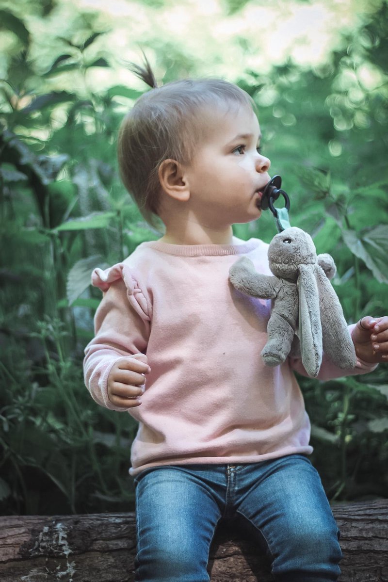 Speenknuffel Konijn - Afneembaar Speentje - BPA Vrij - Eco-vriendelijk - Kraamcadeau