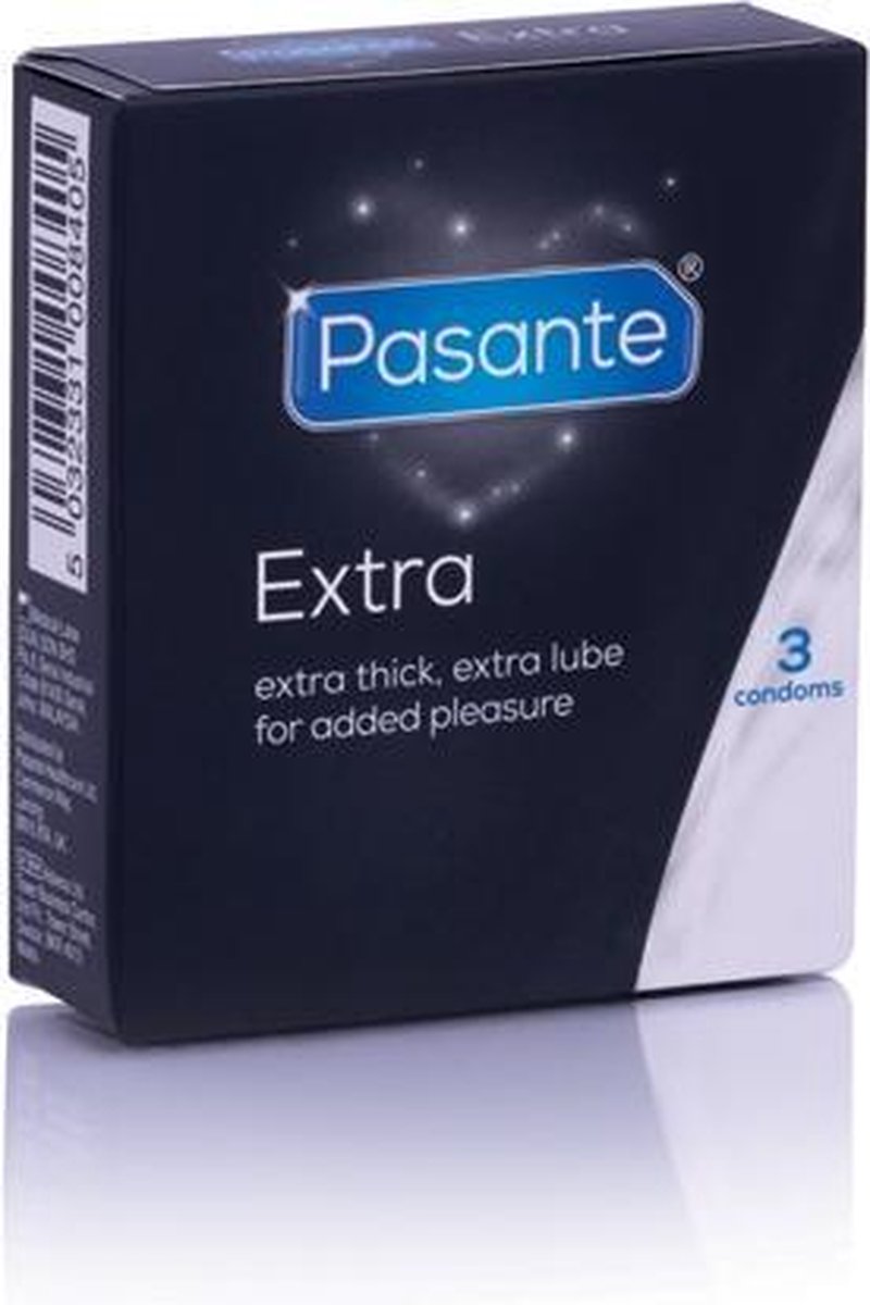 Bundle - Pasante - Pasante Extra Condooms - 3 stuks met glijmiddel