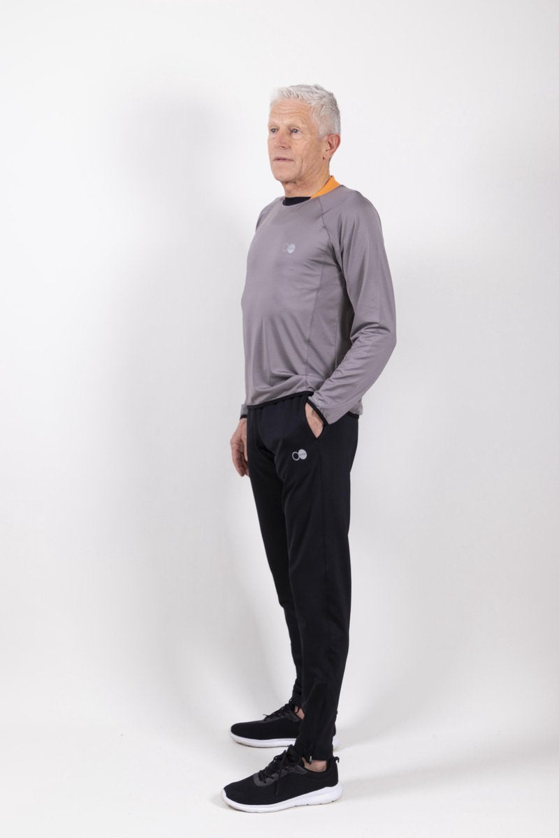 Oranĝo L/S Sportshirt Heren - Maat M