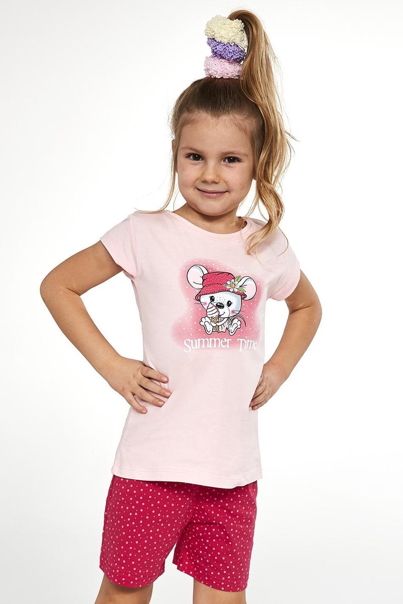 Cornette Katoenen Pyama Meisjes | Korte Mouw Korte Broek | Pyjama Meisjes | Shortama Meisjes |  Little Mouse 787/85 98/104