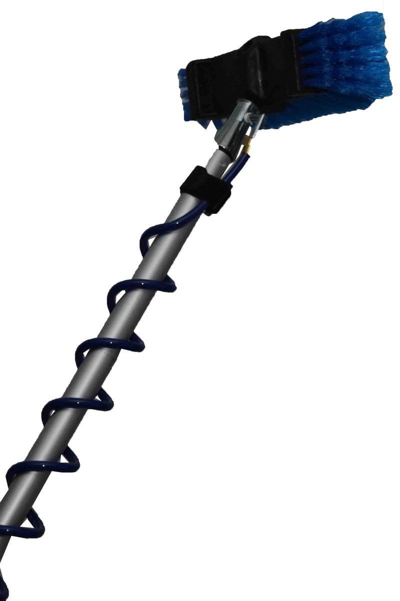 Telescoopsteel + Spiraal & Zeepdispenser + Driezijdige Harde Borstel Blauw - 3