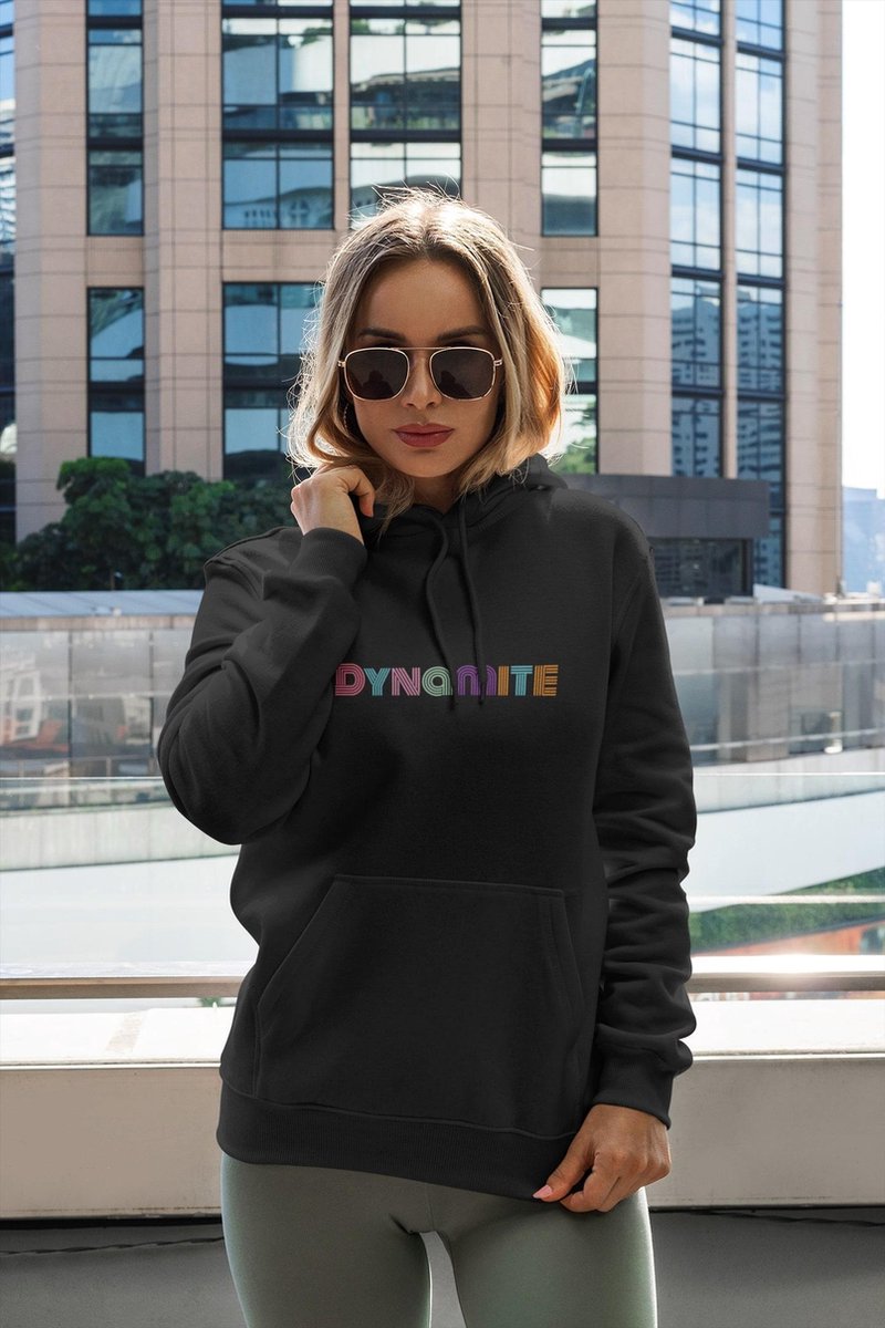 BTS Bangtan Boys Dynamite Black Hoodie | Kpop Army Bangtan Boys Fan Album Merchandise | Unisex Maat S
