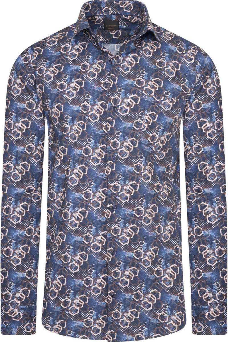 Overhemd Blue Hexagon   Dom Tower