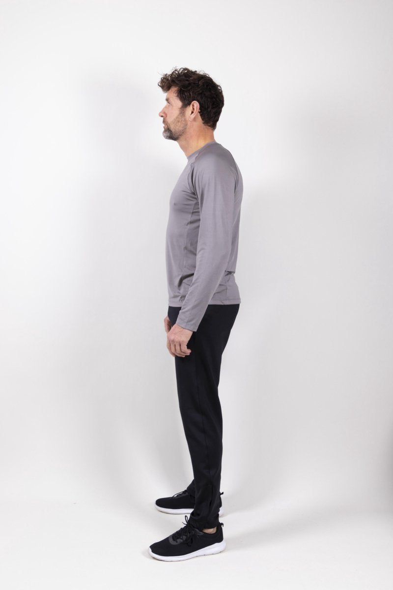 Oranĝo L/S Sportshirt Heren - Maat L