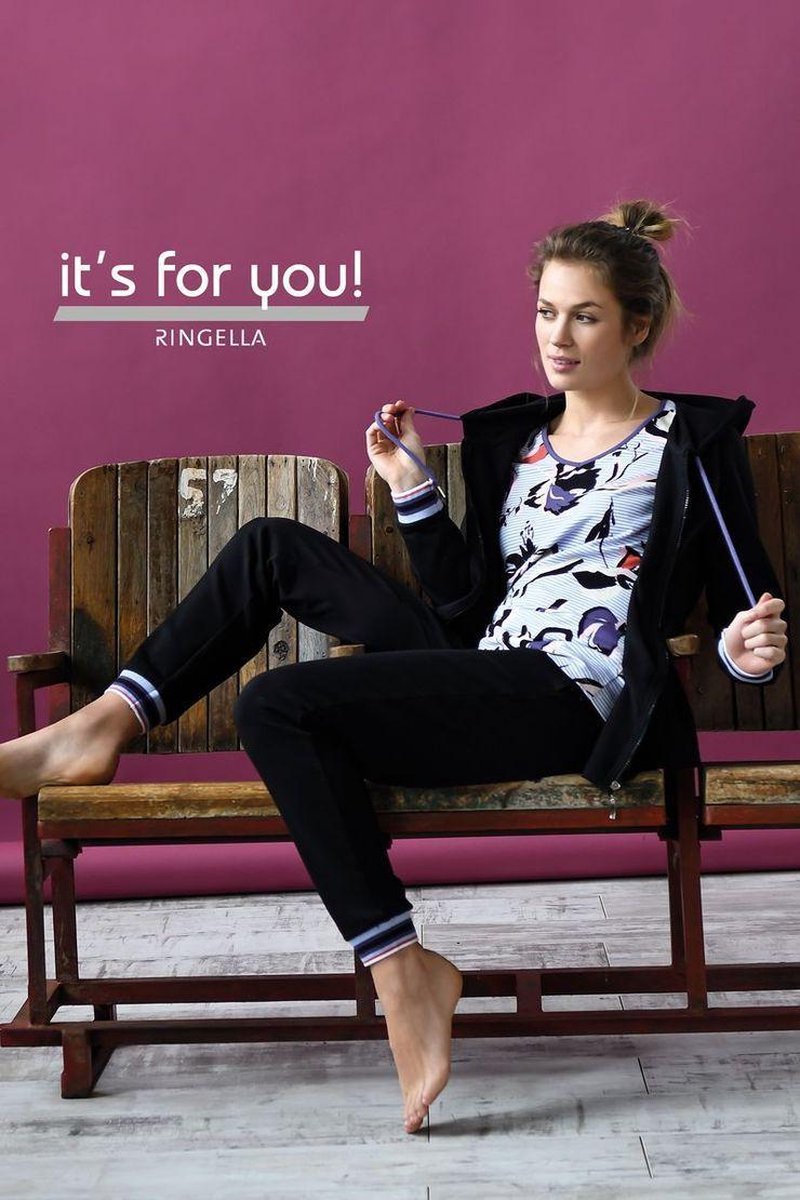 Ringella It's For You Huispak - 0528511P - Zwart - 94% katoen - 50