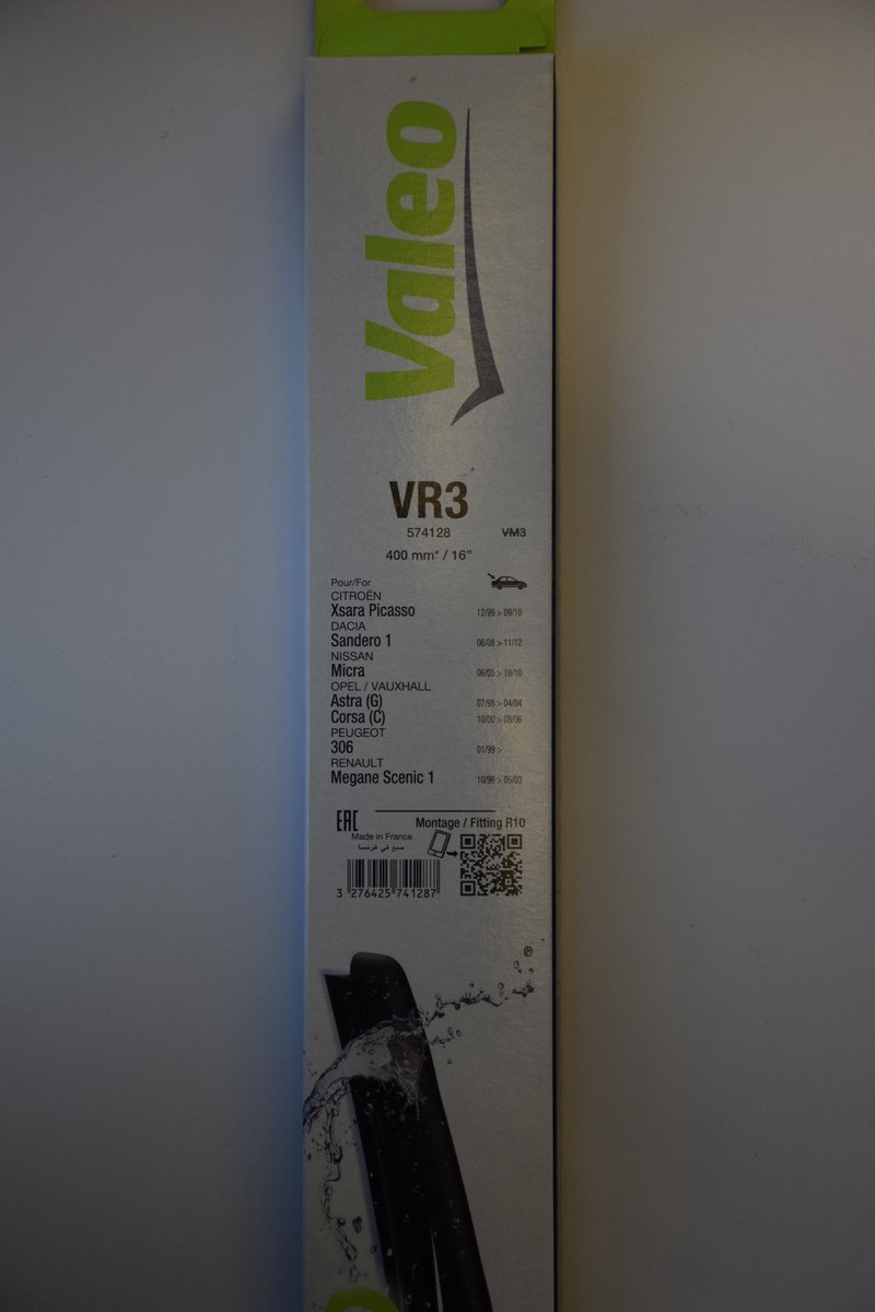 Ruitenwisser Valeo SILENCIO VR3 Achterzijde