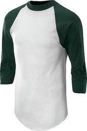 Soffe Klassiek Honkbal Ondershirt 3/4  Mouw - Volwassenen - Donkergroen - Small