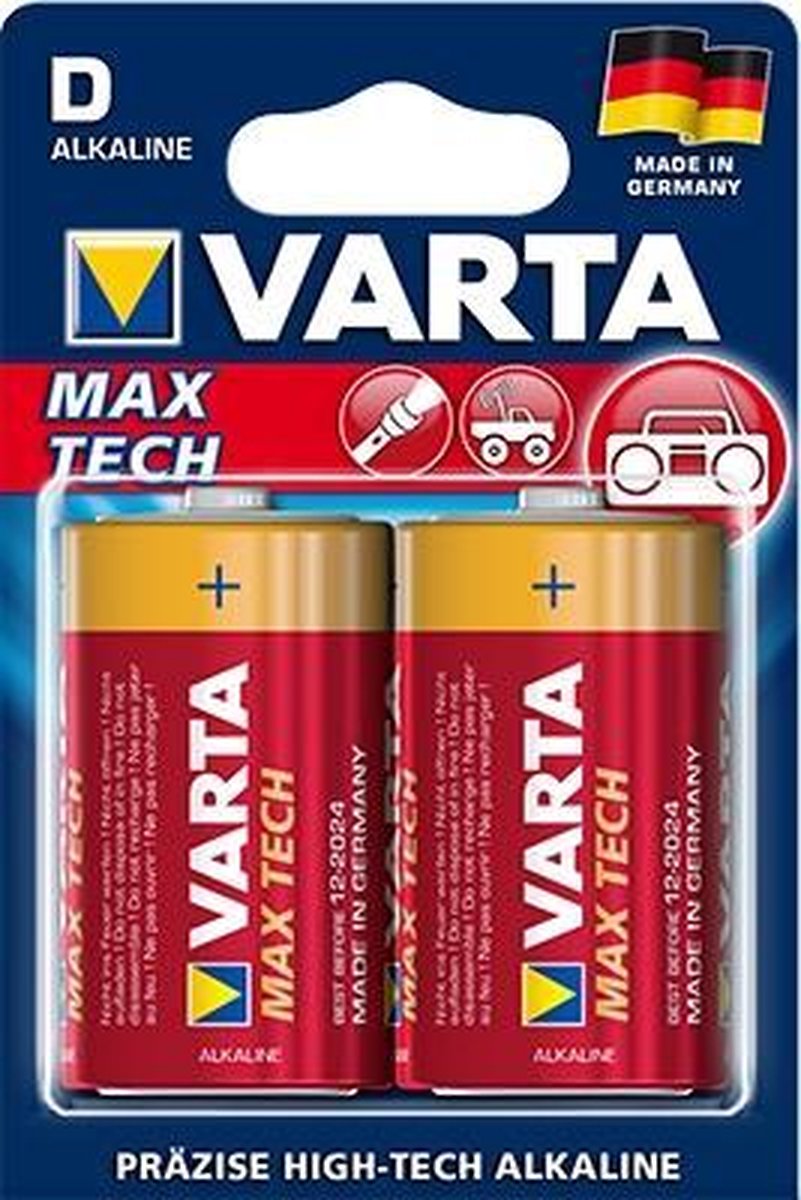 Varta MAX TECH D Alkaline 1.5V niet-oplaadbare batterij