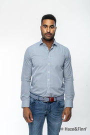 Haze&Finn Overhemd Print Blauw (MC11-0100-09)