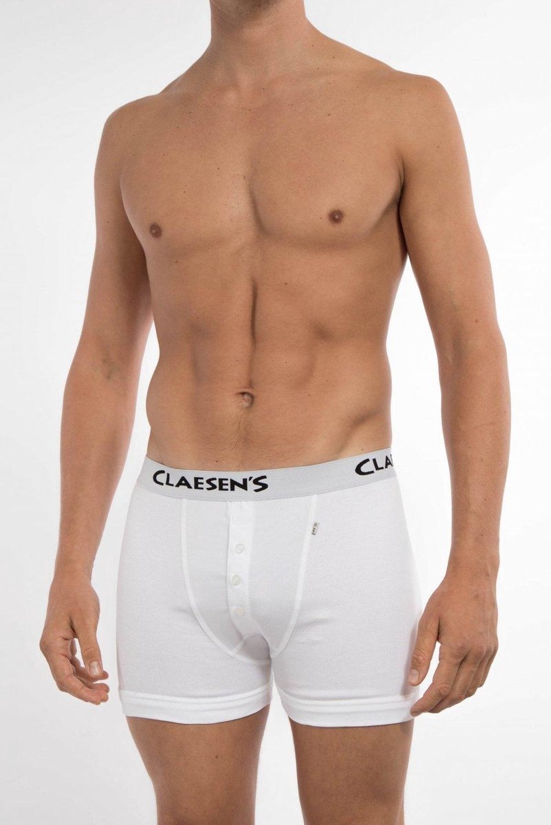 Claesen's Heren 2-pack rib boxer - White - Maat XXL