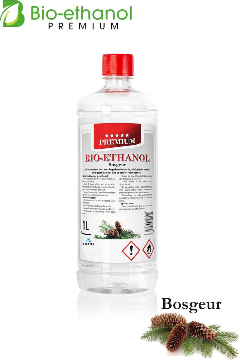 Adana -- Bio-Ethanol met Bosgeur-PREMIUM- bioethanol -biobrandstof - 1 liter