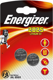 Energizer CR2025 Lithium Button Cell Battery 3 V - 2 stuks