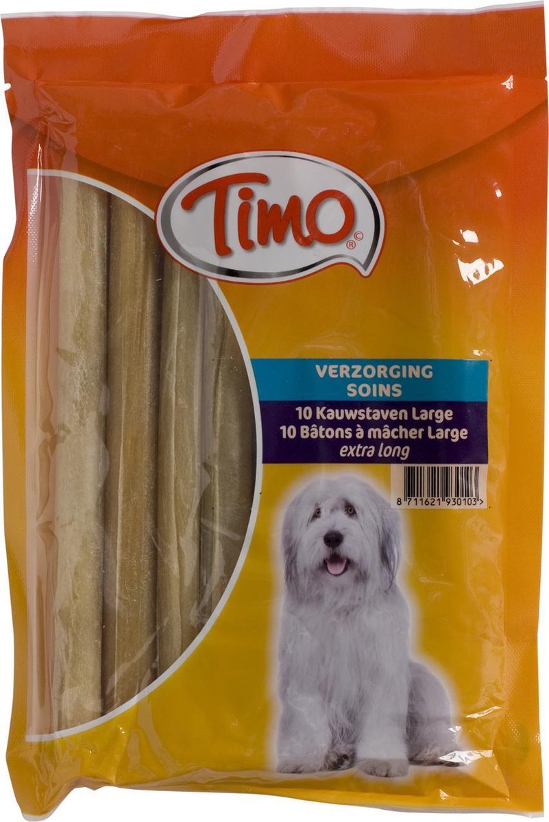 Timo Rund Kauwstaaf - Hondensnack - 10 St - Large