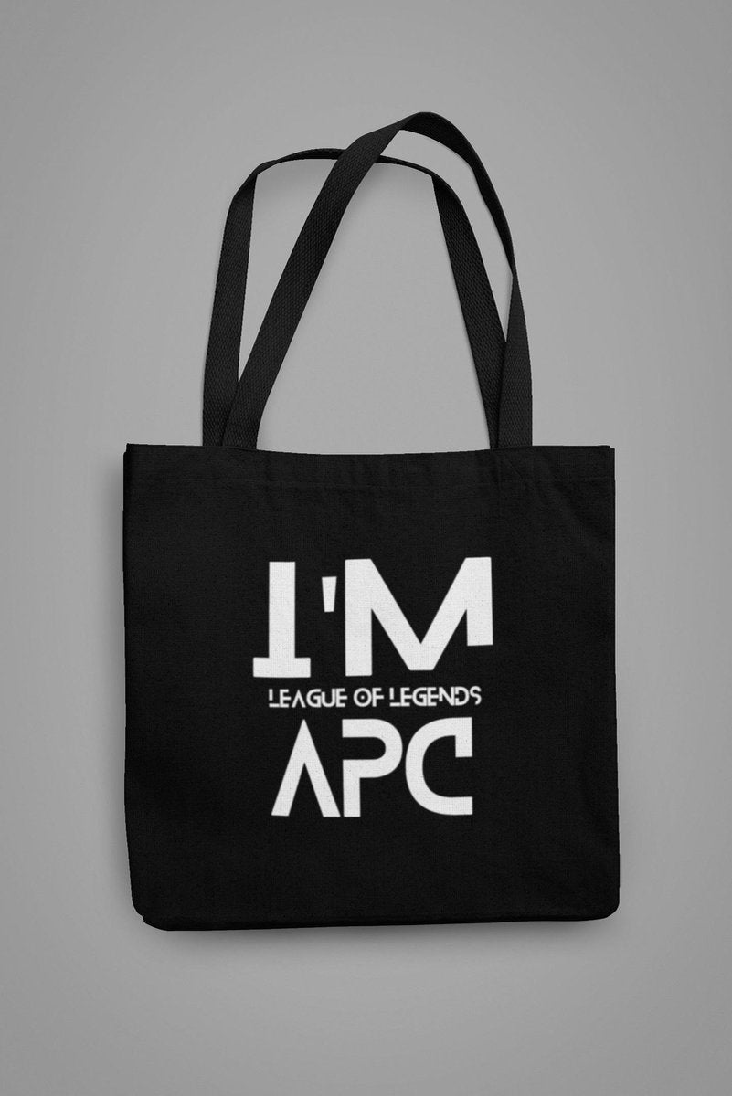 League of Legends Totebag | I'M APC | geek | LoL Moba Game | Gamer cadeau | Black - One Size
