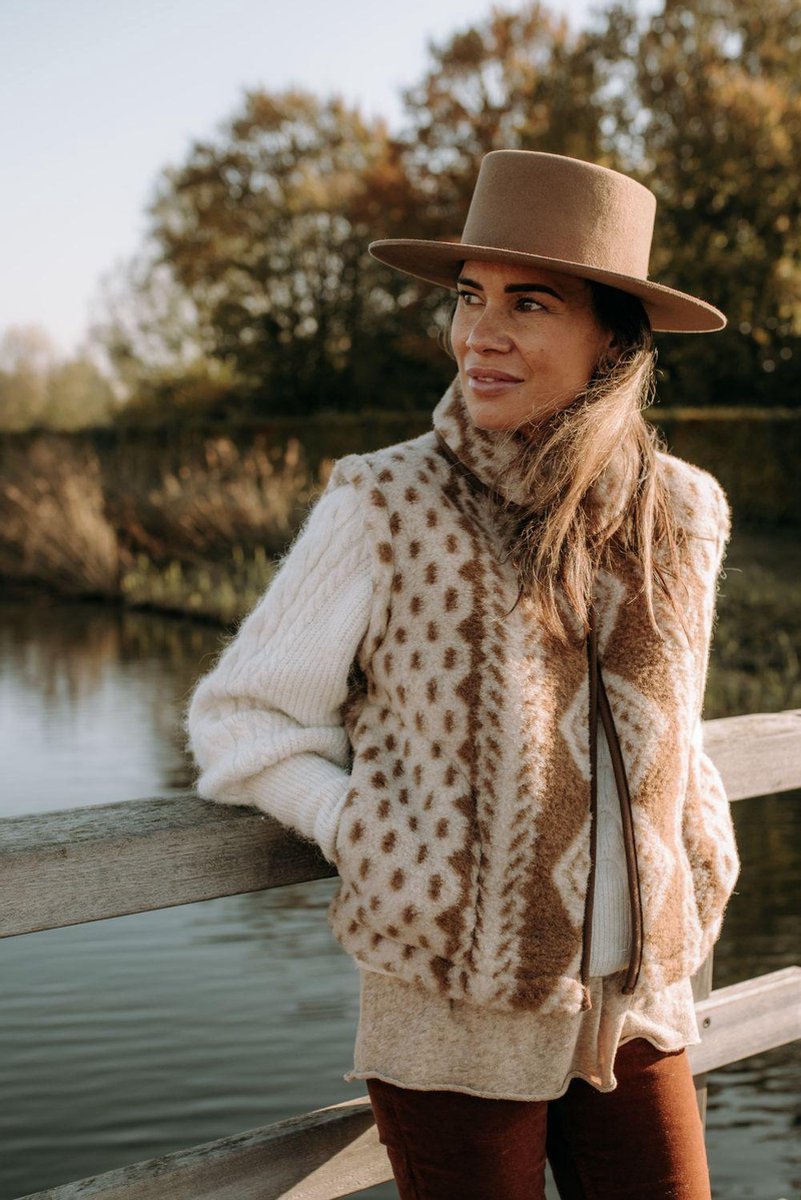 Alwero Gilet Gerda Aran - 100% wol - S