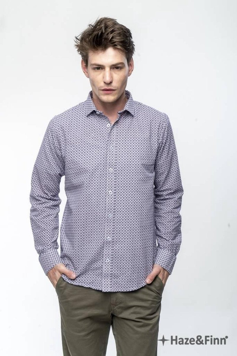 Haze&Finn Overhemd print Multicolor (MC11-0100-16)