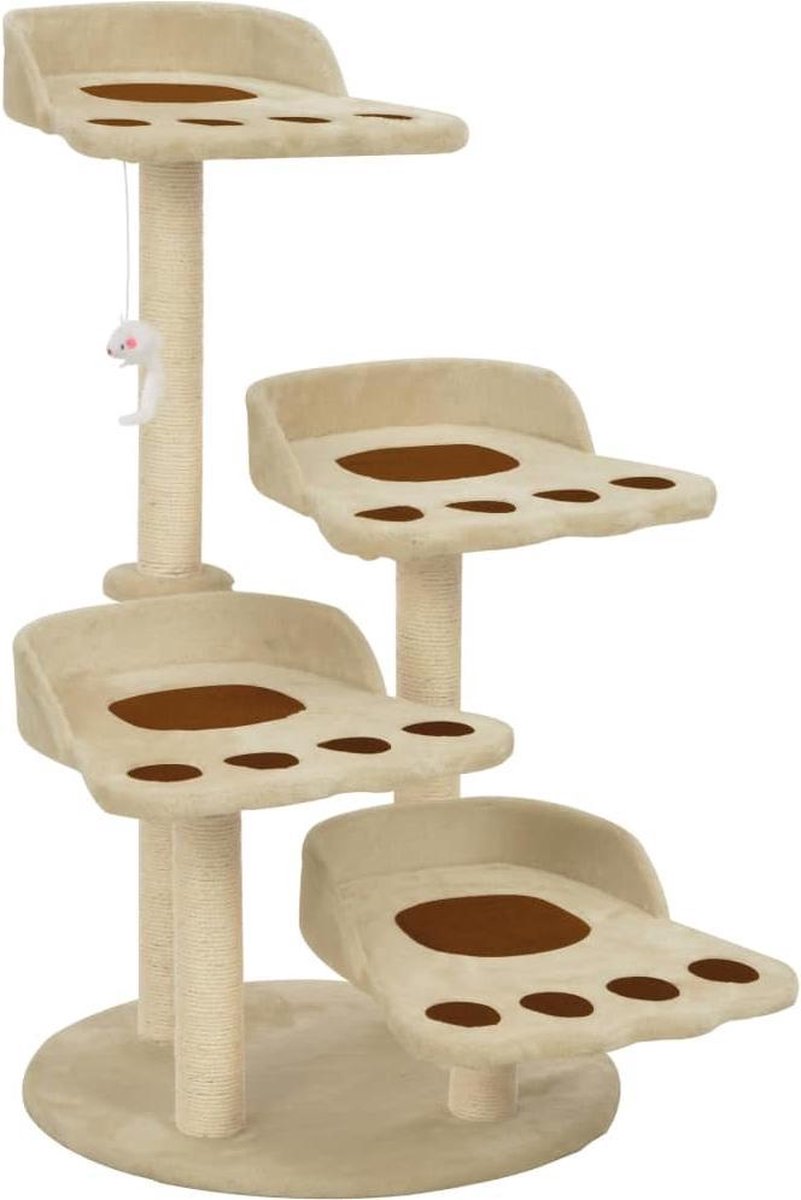Kattenkrabpaal (incl kattensticks) met sisal 90cm Beige - Krabpaal katten - Katten Krabpaal