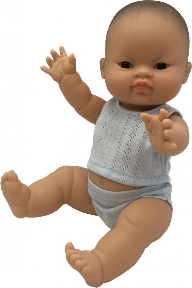 Paola Reina pop Gordi jongen Aziatisch met ondergoed 34cm