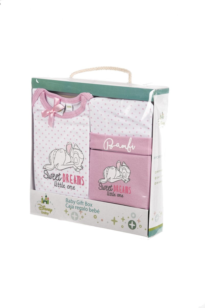 Kraamcadeau Baby Disney Bambi maat 62/68 3-delig Giftbox
