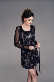 CYBELE NICHT DONNABELLA Black print Kimono 36