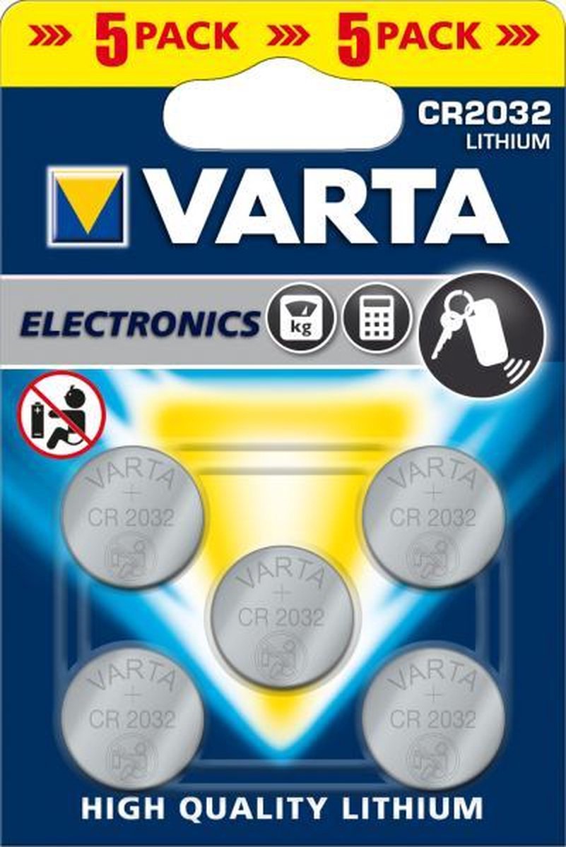 VARTA Lithium batterij CR2032 - 5 stuks