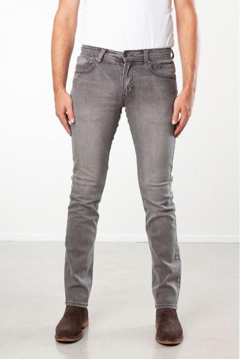 New Star 999 JV-Slim fit Broek Denim Grijs Maat 36