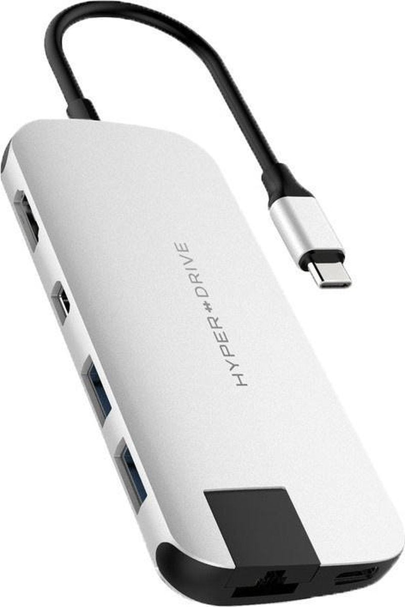 Hyper Slim 8-in-1 USB-C Hub - Silver