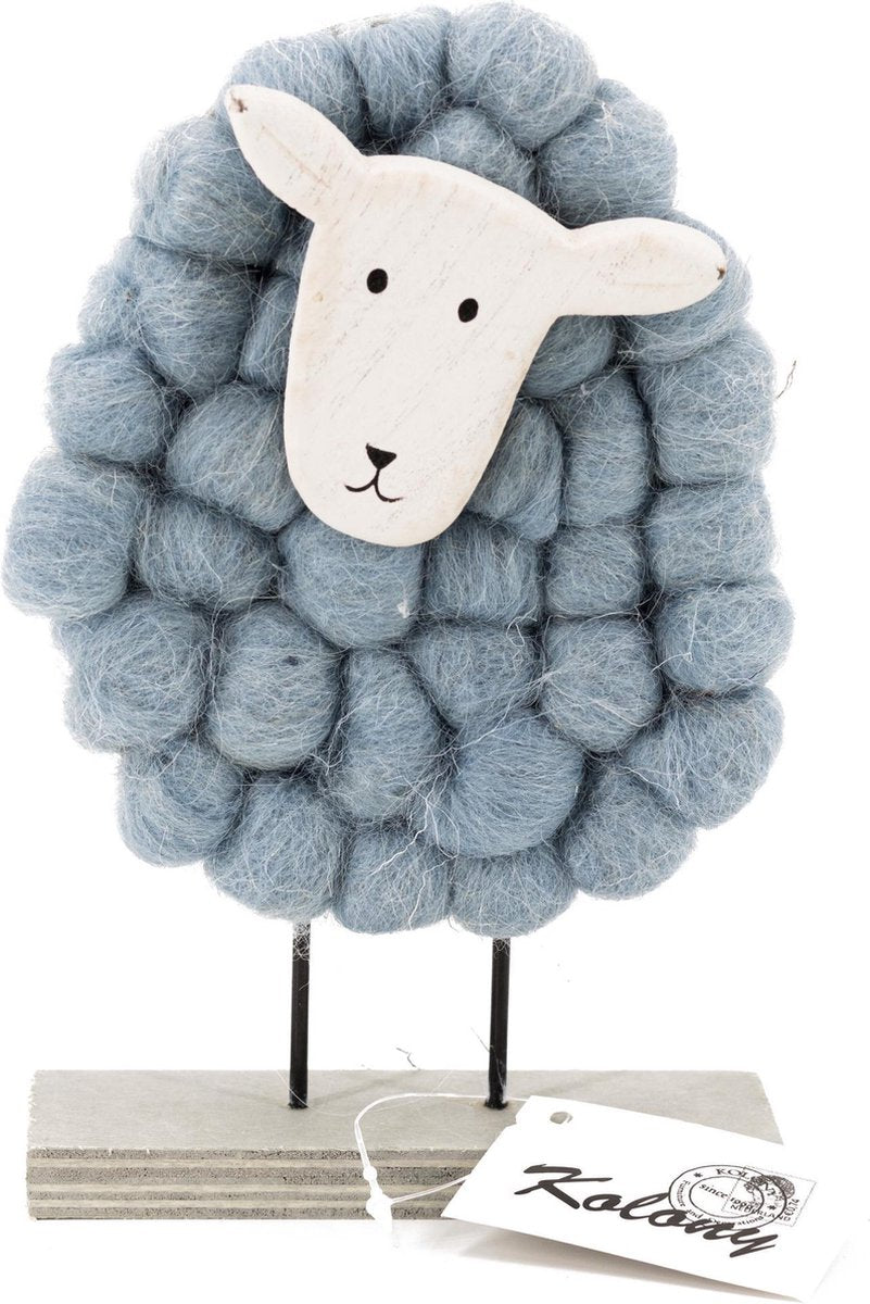 Decoratie schaap blauw