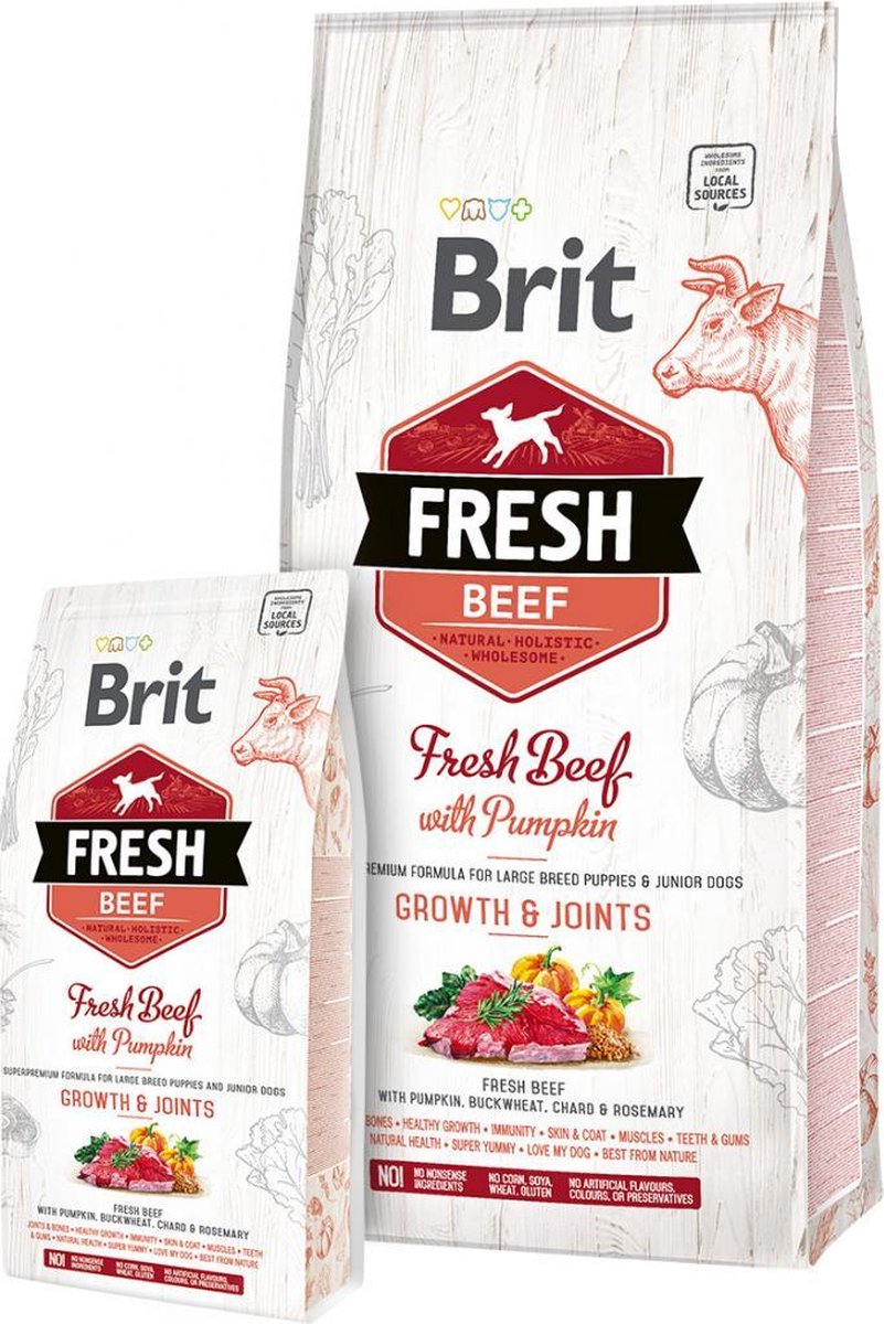 Brit Fresh Beef & Pumpkin Puppy Large Breed 12 kg -  - 80009421