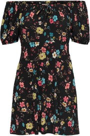 Jdygitte Svan Off Shoulder Dress Jr 15228821 Black/multicolor