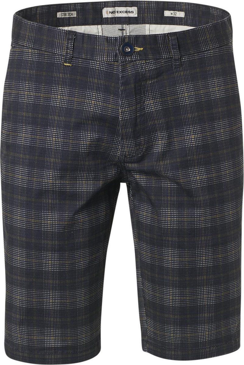 No Excess Chino Korte Broek Ruit Navy (958190305 - 078)