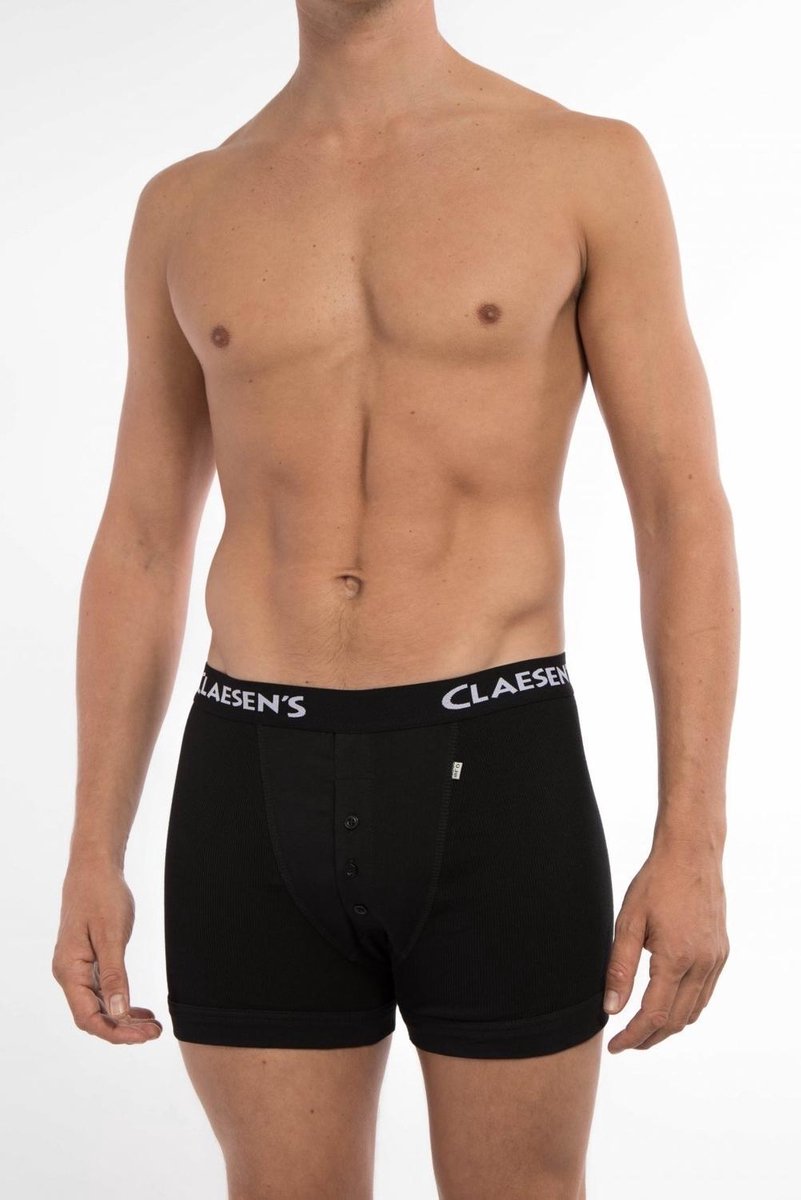 Claesen's Heren 2-pack rib boxer - Black - Maat M