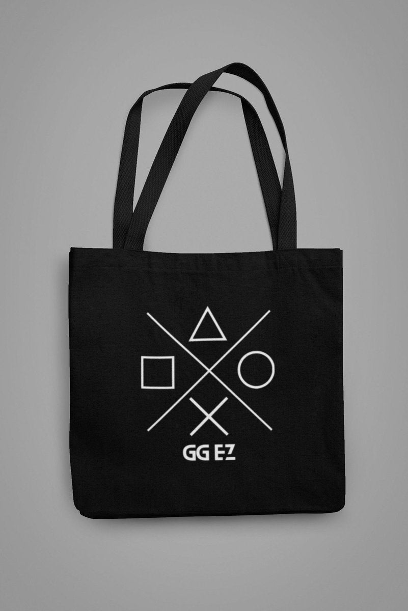 Game Icons Totebag | Gamer cadeau | geekchic | E-girl E-boy Bag | Black - One Size