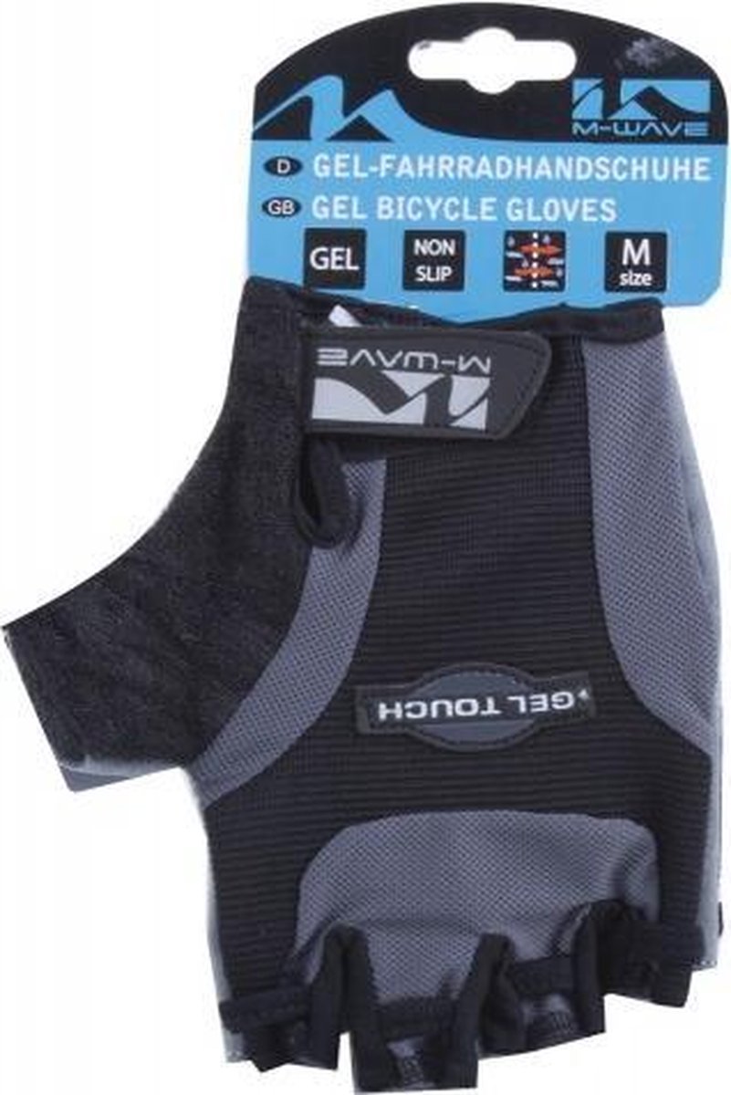M-wave Fietshandschoenen Gel Grijs Zwart Maat M