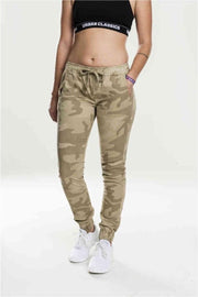 Urban Classics Dames joggingbroek -3XL- Camo Beige