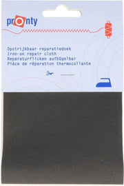 PRONTY REPARATIEDOEK KEPERKATOEN OPSTRIJKBAAR. 078/319 D.GRIJS - 3STUKS