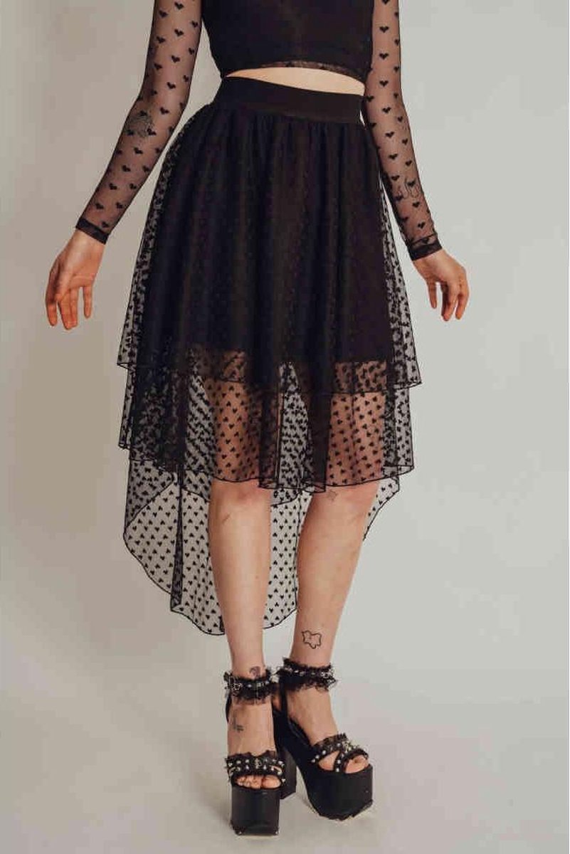 Jawbreaker High low rok -L- Heartcore Zwart