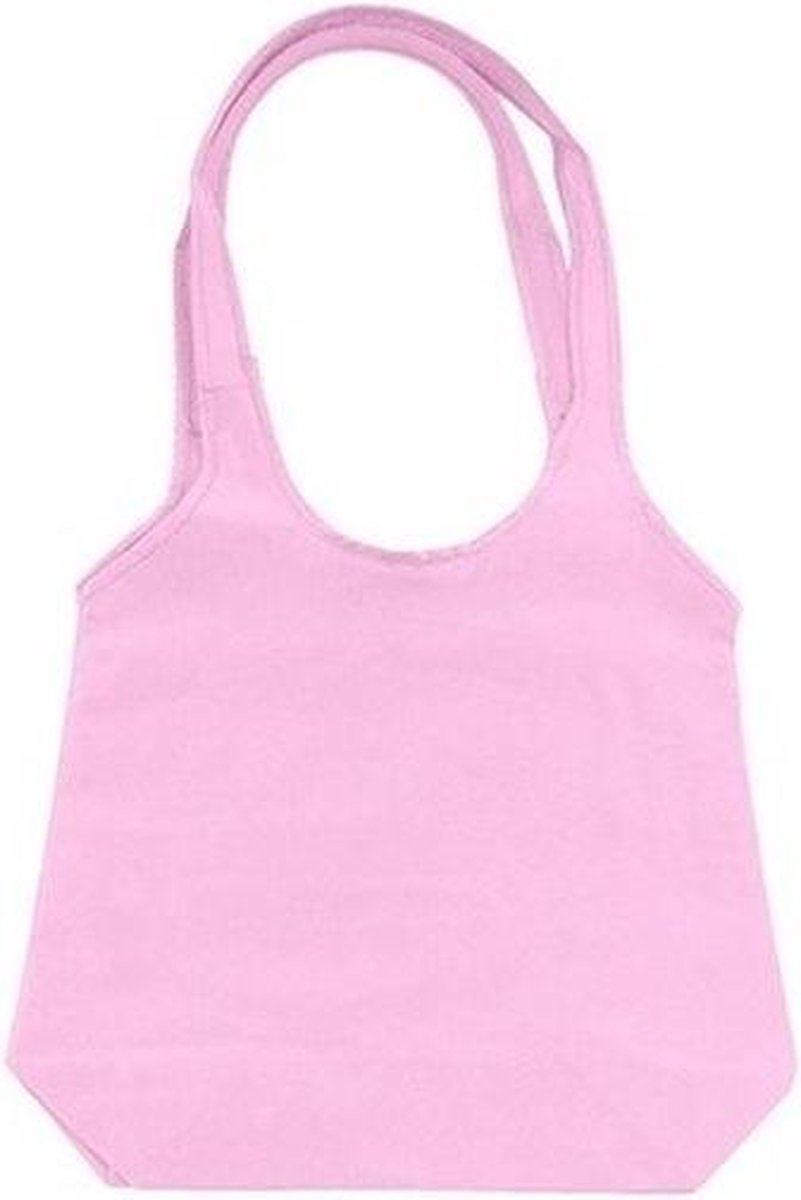 Roze opvouwbare tas met hengsels 43 x 41 cm - Shopper
