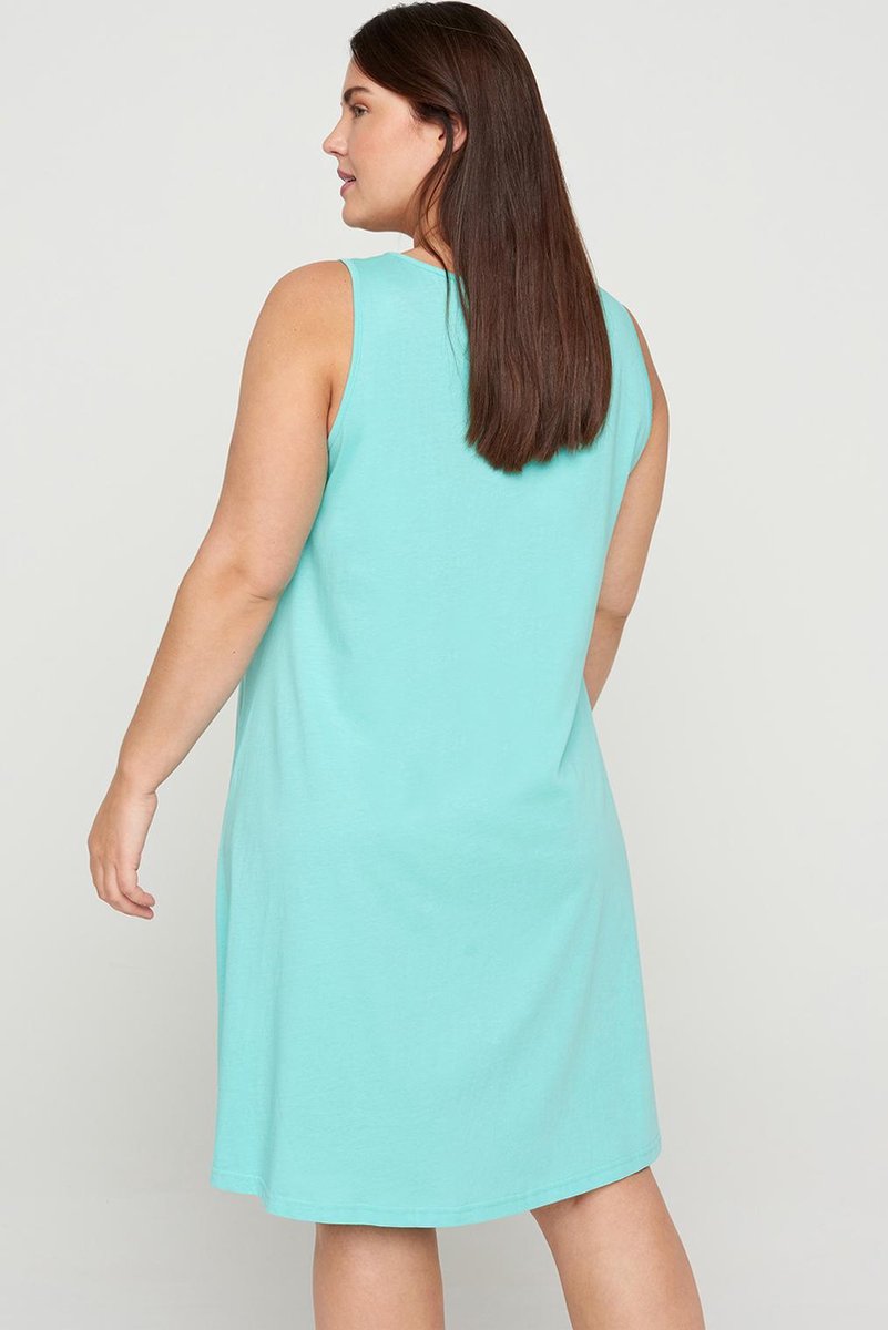 Zizzi jurk mouwloos Mineral opdruk