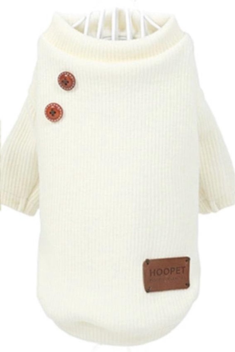 Trui voor honden - Hondentrui - L - Beige/Wit