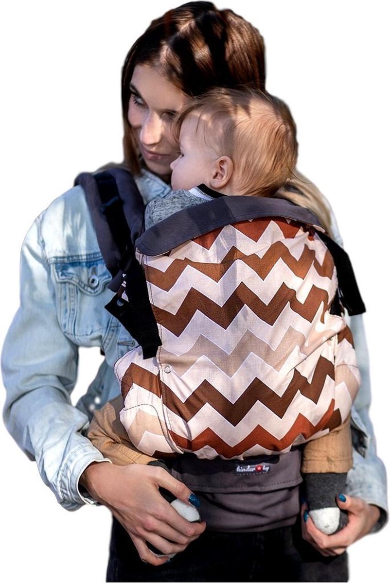 Kinder Hop Draagzak Grow Air Zig Zag Bruin