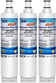 3X Whirlpool SBS200 Waterfilter 484000008726 / SBS002 / SBS001 van Icepure RWF0500A