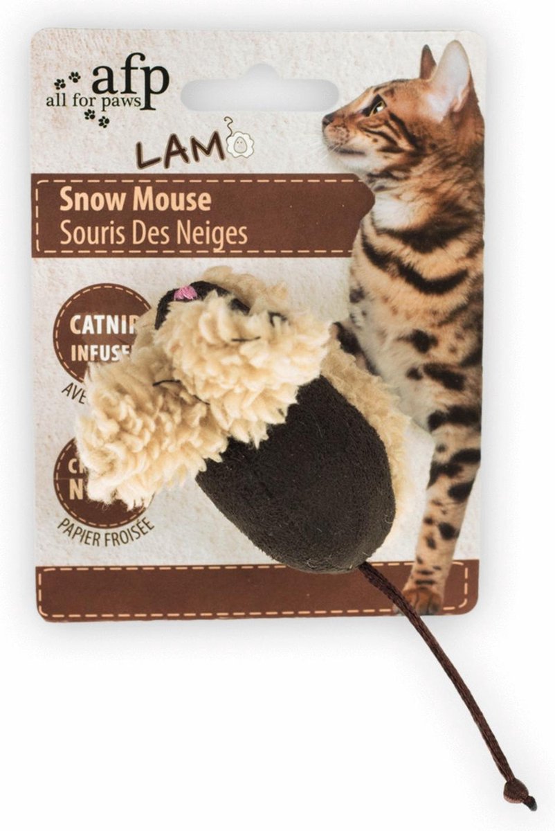 AFP Lambswool-Snow Mouse Catnip