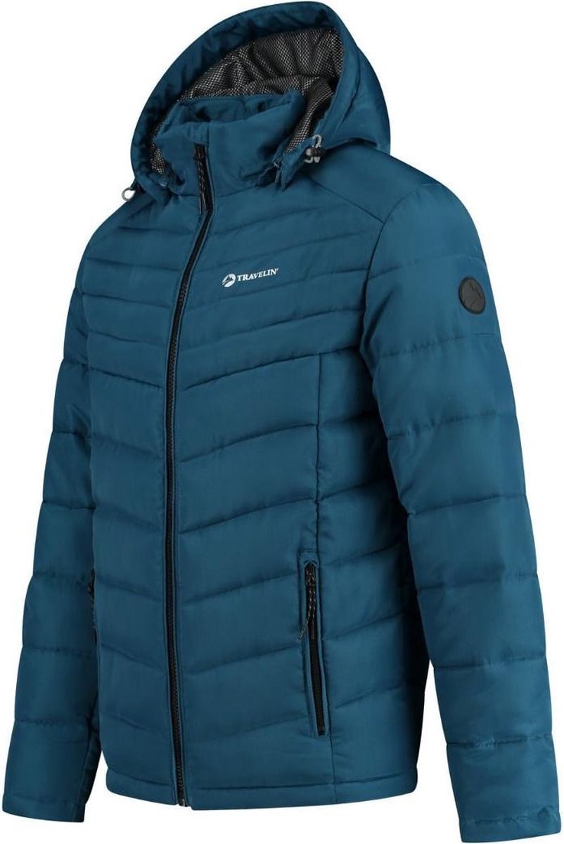Travelin Grenivik - Heren winterjas - winddicht en waterafstotend - Blauw - Maat M