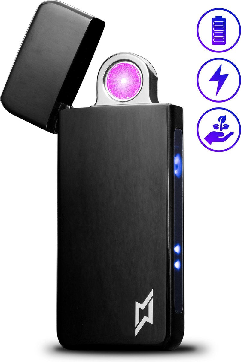 Superlit Plasma Aansteker - USB Oplaadbare Elektrische Aansteker - Stormaansteker - Galactic Halo (Zwart)